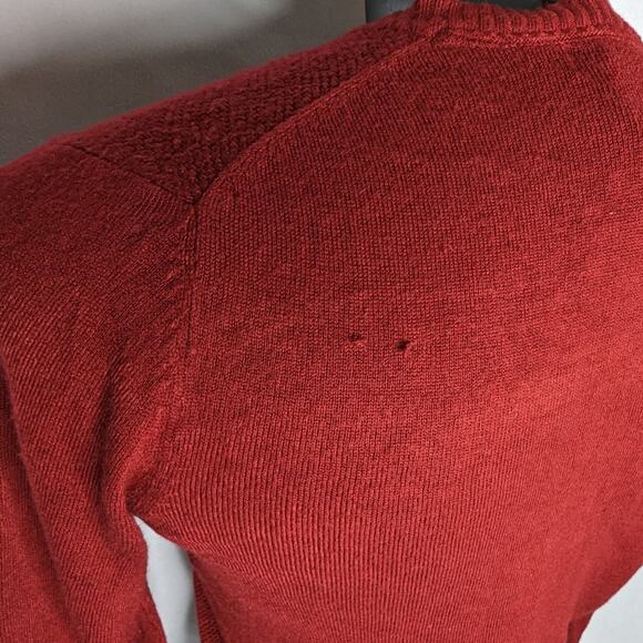 Tricots St Raphael Sweater Men's Medium Maroon Burgundy Crewneck Vintage Knit - Picture 4 of 5